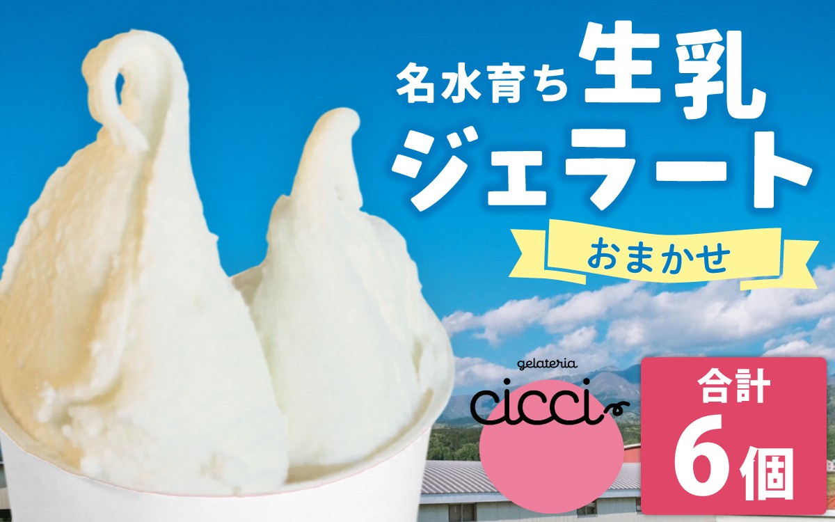
                  越前大野の「名水育ち生乳ジェラート」おまかせ 6個セット
                