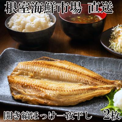 ふるさと納税 根室市 ＜12/10まで年内配送＞開き縞ほっけ一夜干し2枚 G-14055