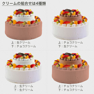 ダブルタワー ケーキ ミニ チョコクリームケーキ 6号 生クリームケーキ 4号 ケーキ 洋菓子 ケーキ 洋菓子