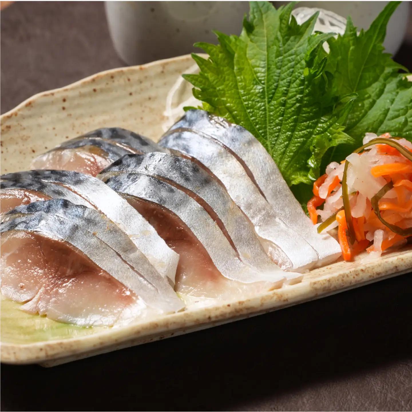 しめさば 根菜 添え 6枚 鯖