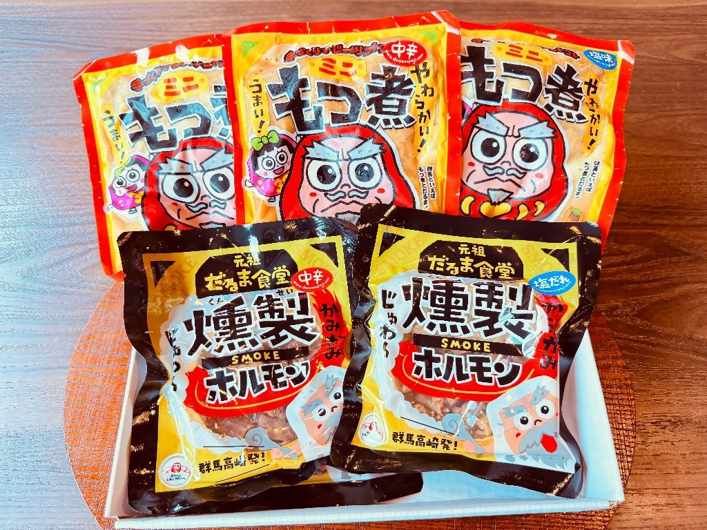 
                  【24112】だるま食堂のおつまみセット（もつ煮・燻製ホルモン）
                