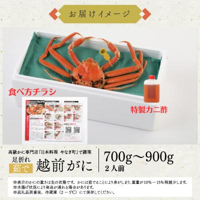 ふるさと納税 福井市 【2-3月発送予定】老舗カニ料理店の訳あり「茹で越前がにズワイ蟹」中1杯(700g〜900g) 足折 |  | 03