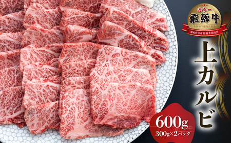 白川郷 飛騨牛 上カルビ 焼肉 用 600g 高山米穀 焼肉 [S567]