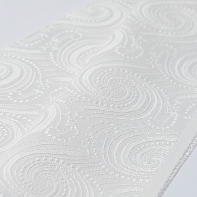 ワタマサ　三重織 正絹白半衿(渦水)シルク100%日本製和装小物　丹後ちりめん織元より【1606010】