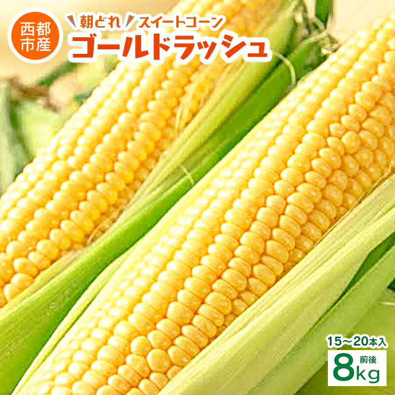 【ふるさと納税】初夏の味覚！鮮度が命 生産者直送 村田さん家のゴールドラッシュ 約8kg 大人気 西都市産 朝どれスイートコーン【先行予約】とうもろこし トウモロコシ＜1.2-35＞