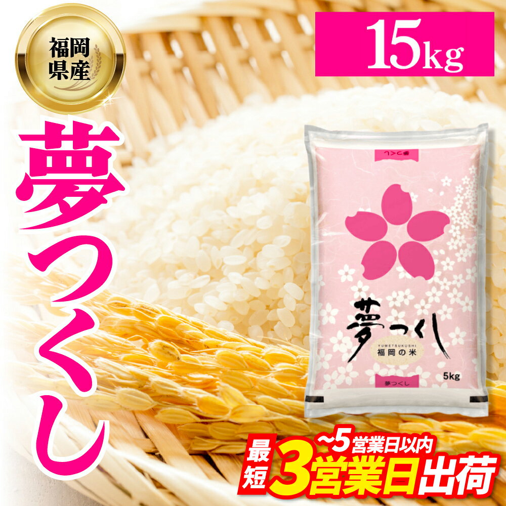 【ふるさと納税】 福岡県産 ブランド米 夢つくし(精米) 15kg お米 こめ ゆめつくし 米 福岡県 東峰村 　4J3