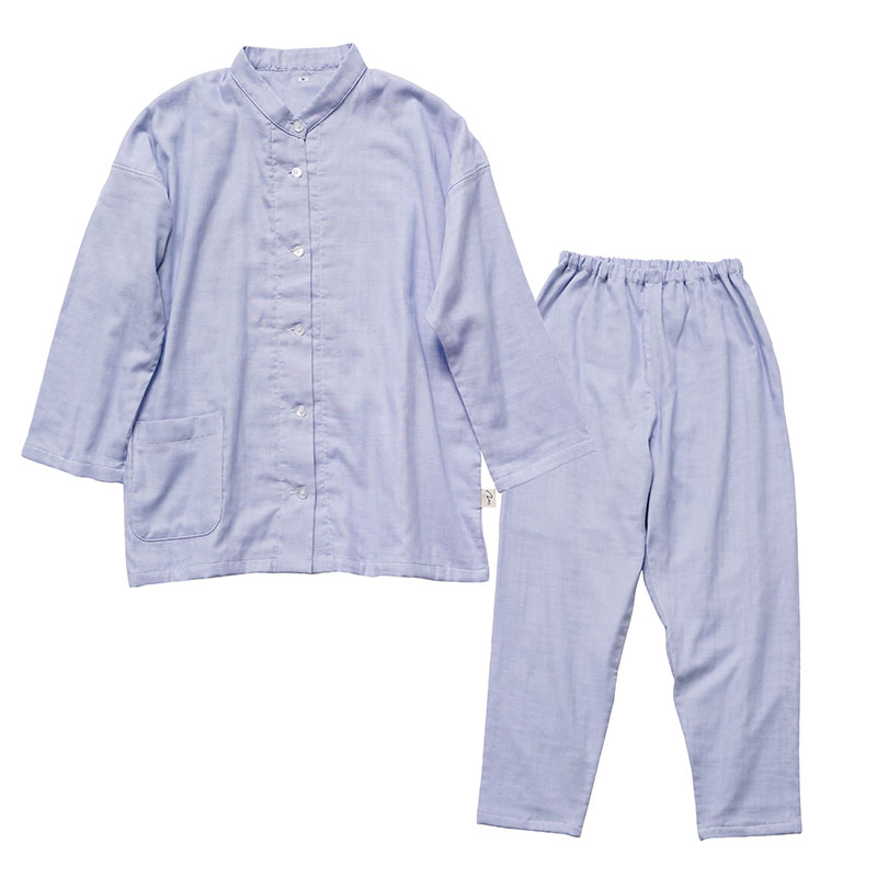 moun　3重ガーゼ　レディースパジャマ　綿100%　日本製　Mサイズ（ブラウン）