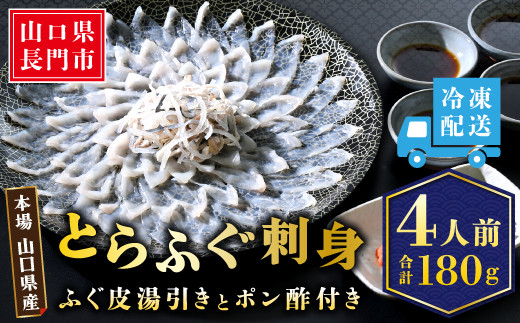 とらふぐ 刺身 4人前（冷凍）【ふぐ刺し ふぐ 皮 刺身 ふぐ刺身 ふぐさし フグ 河豚 海鮮 養殖 配送日指定可能 日時指定可能】