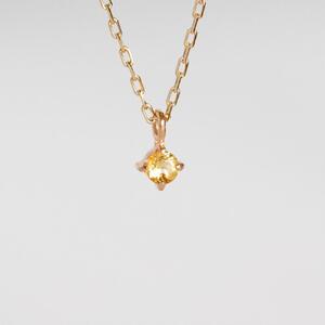 K10イエローゴールド 天然石ネックレス【11月誕生石シトリン】上品な華奢見え4本たてづめ 長さ40cm K10-05-11 / 金 ゴールド ジュエリー アクセサリー ギフト プレゼント レディース