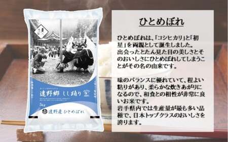 【 無洗米 】お米 ひとめぼれ 10kg （ 5kg × 2袋 ） 令和7年産 一等米 精米 遠野産 五つ星 お米マイスター Prof. 厳選 【 コメマルシェ 河判】おこめ 白米 精米 SDGs 岩