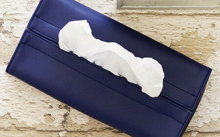 No.239-09 PVCレザーティッシュケース「JECY」2個セット（グレー）