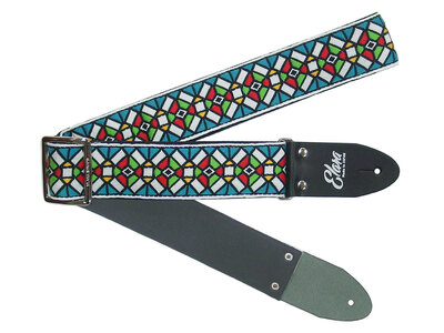 【ギターストラップ】Elara Straps StainedGlass PacificBlue(BK　ギター　ベース　アコースティックギター　アコギ　エレキギター　エレキ　ギターストラップ　ベースストラップ　エララストラップ