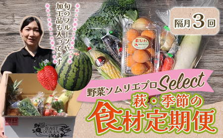 野菜ソムリエプロselect／萩・季節の食材定期便 隔月発送・3回コース