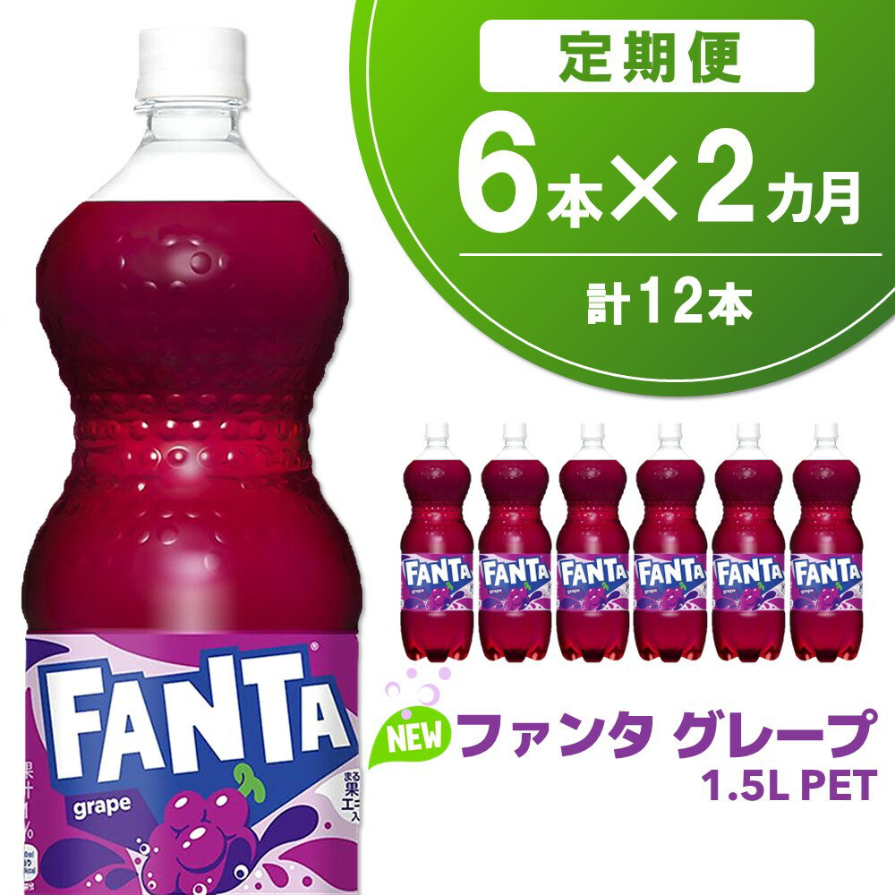 【ふるさと納税】【2か月定期便】ファンタ　グレープ PET 1.5L(6本×2回)【グレープ ファンタ 炭酸飲料 炭酸 果汁飲料 1.5L 1.5リットル ペットボトル ペット イベント 子供に人気】A2-R090328