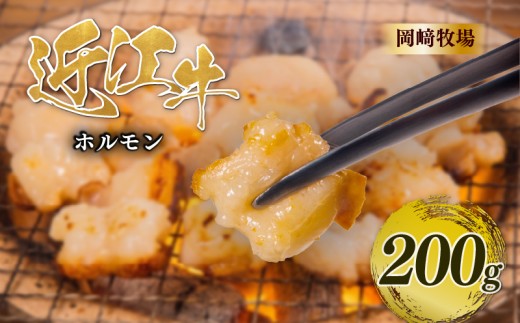 近江牛 ホルモン 200g 完熟近江牛 近江日野牛 ふるさと納税 焼肉 やきにく ホルモン ほるもん 小腸 コプチャン プリプリ 焼き肉 BBQ キャンプ 一人焼肉 焼肉 焼き肉 牛肉 最上級 ブランド 和牛 近江牛 国産牛 肉 にく 近江 牛 松阪牛 神戸牛 に並ぶ 日本三大和牛 長期肥育 生体熟成 熟成 近江牛 プレゼント お取り寄せ 滋賀県 日野町岡﨑 岡崎 精肉店 牧場
