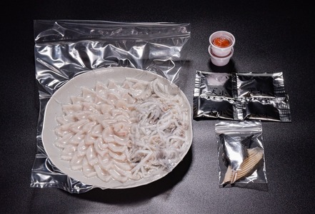 (12032)とらふぐ刺身 ふぐセット2～3人前 3D冷凍 干しひれ付き 合計160ｇ