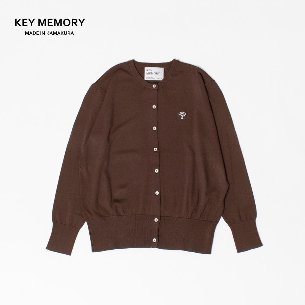 
【KEYMEMORY】クルーネックカーデガン　BROWN
