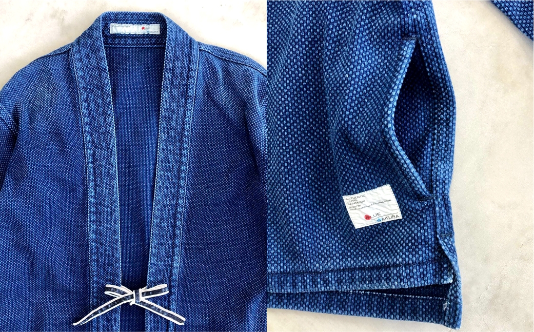 BLUE SAKURA刺し子着物ジャケット(長袖)DNTSW03ID