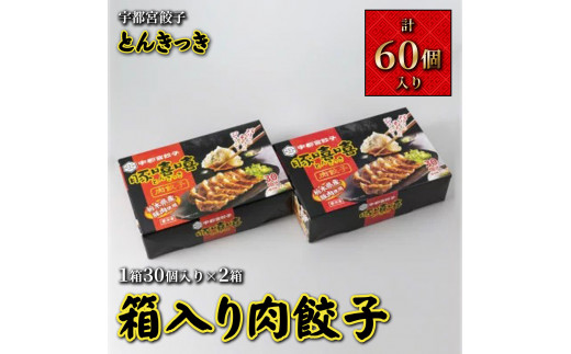 
宇都宮餃子 とんきっき 箱入り肉餃子 30個入り2箱◇【 餃子 冷凍 ぎょうざ 栃木県 宇都宮市 】
※離島への配送不可
