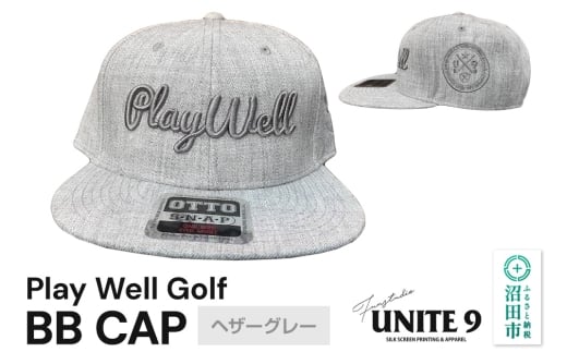 Play Well Golf BB CAP ヘザーグレー フリーサイズ FUN工房UNITE9