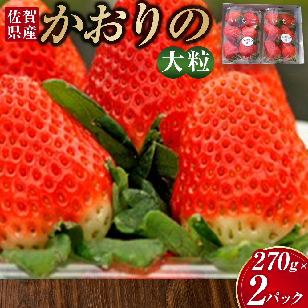 【ふるさと納税】L15x1 【2027年1月上旬-2027年4月下旬】太良町産「かおりの」大粒2P　生産者直送！朝採り苺！
