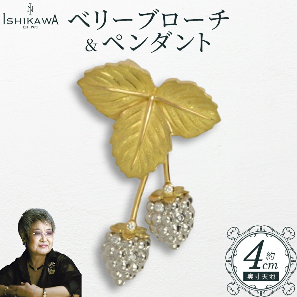 【ふるさと納税】【NOBUKO ISHIKAWA（ノブコイシカワ）】ベリーブローチ&ペンダント　【12203-0364】 アクセサリー 宝石 ペンダント ダイヤモンド