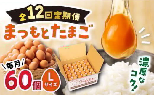 【卵 12回定期便】 まつもとたまご Lサイズ 赤玉 卵 たまご 60個 ＜松本養鶏場＞[CCD008]