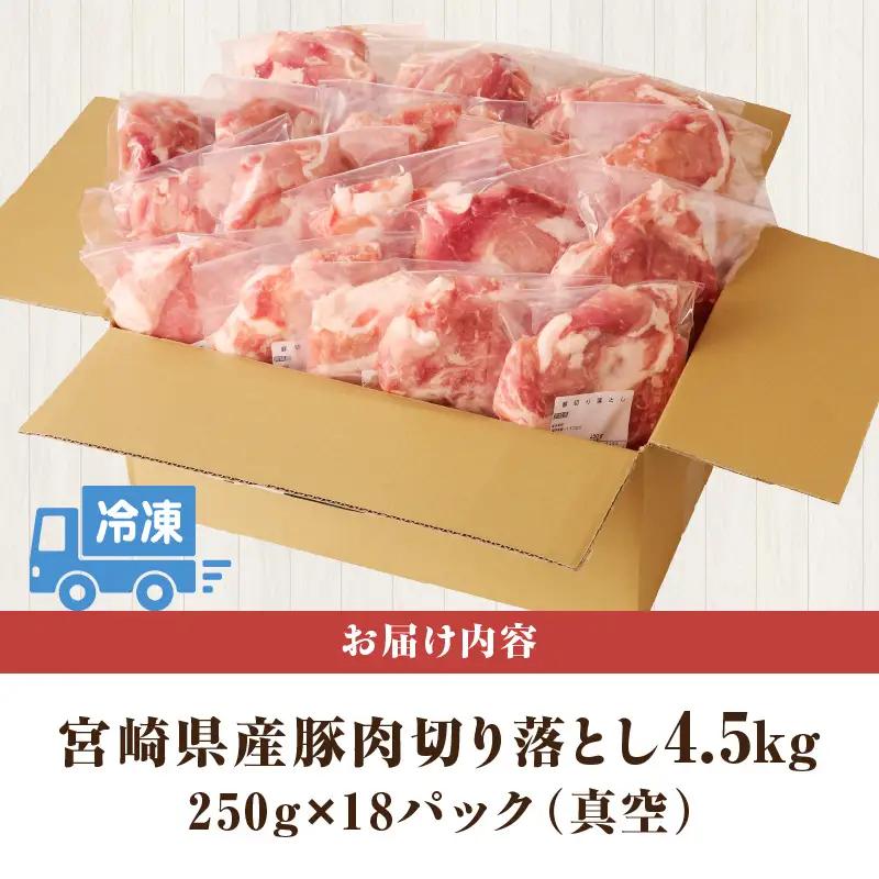 豚肉 切り落とし 豚肉[宮崎県産 4.5kg 250g×18P]
