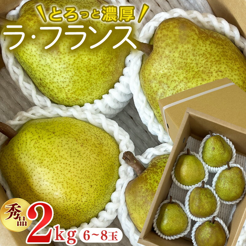 【ふるさと納税】【先行予約】令和8年産 洋梨 ラ・フランス 秀品 2kg ( 6 - 8玉 ) L - 4L 山形県産【2026年11月上旬頃から12月中旬頃発送予定】2026年産 フルーツ 果物 果実 山形産