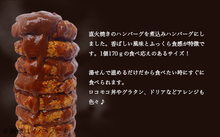 76-A4湯せんで簡単！デミグラス煮込みハンバーグ 10個セット（170g×10個）