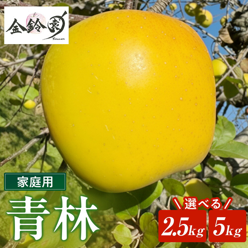 【ふるさと納税】＼予約受付 11月下旬より発送開始予定／【北上市産 りんご 】 青林 ( セイリン ) 【家庭用】2.5kg〜5kg 林檎 リンゴ 幻のりんご せいりん 国産 産地直送 フルーツ 果物 岩手県 北上市 金鈴園
