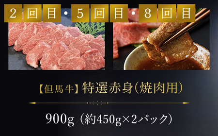 【特選但馬牛定期便】～赤身肉のヘルシーな旨み９回～ AS1NEA1