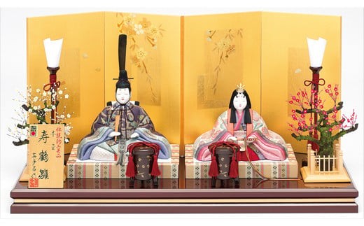 
江戸木目込　雛人形　本金親王飾りセット
