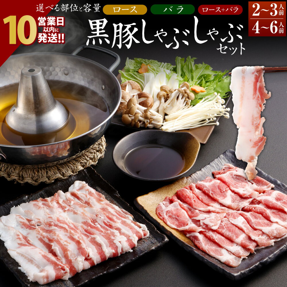 【ふるさと納税】【選べる・肉種・容量】 しゃぶしゃぶ専門店SATSUMAの黒豚 しゃぶしゃぶ セット 4人前 6人前 専門店 黒豚 選べる 豚肉 バラ ロース 出汁 だし つゆ 鍋つゆ サツマポン酢 鍋 お歳暮 お中元 贈答用 鹿児島県 薩摩川内市 送料無料 【10営業日以内発送】
