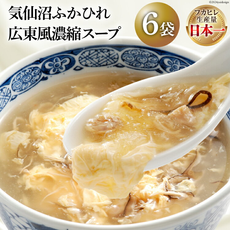【ふるさと納税】気仙沼ふかひれ濃縮スープ広東風 (200g×6袋セット) [阿部長商店 宮城県 気仙沼市 20563450] フカヒレ ふかひれ ふかひれスープ 中華 スープ レトルト 手軽 セット 常温保存