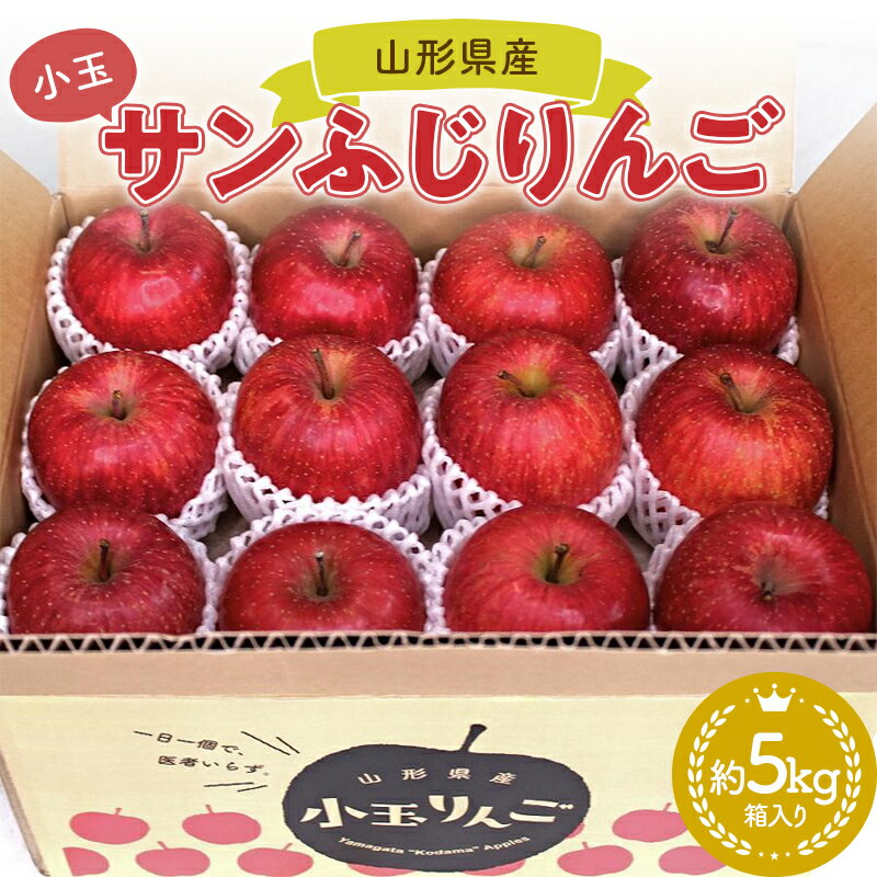 【ふるさと納税】 【2025年12月発送開始】小玉ふじりんご 山形県産 小玉りんご（サンふじりんご）約5kg 箱入り FSY-0880