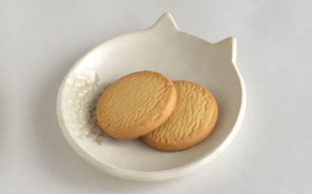【美濃焼】 白猫の小皿 2点セット　多治見市 / みなかわねこ 食器 ネコ プレート[TFG004]