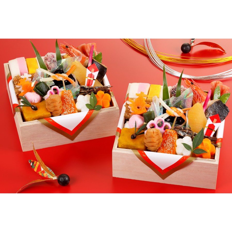 ＜京料理濱登久＞おせち個食二段(冷蔵/2人前)【12月31日お届け】