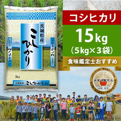 【ふるさと納税】【令和7年産】茨城県産 コシヒカリ 精米 15kg(5kg×3袋)【配送不可地域：離島・沖縄県】【1683037】