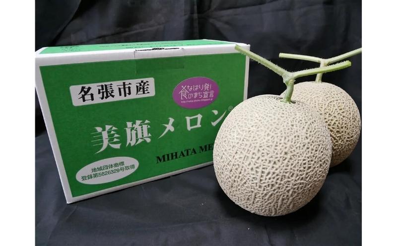 メロン 美旗メロン 伊賀 2L 1.4kg 2玉 三重県 名張 希少 産直 JA
