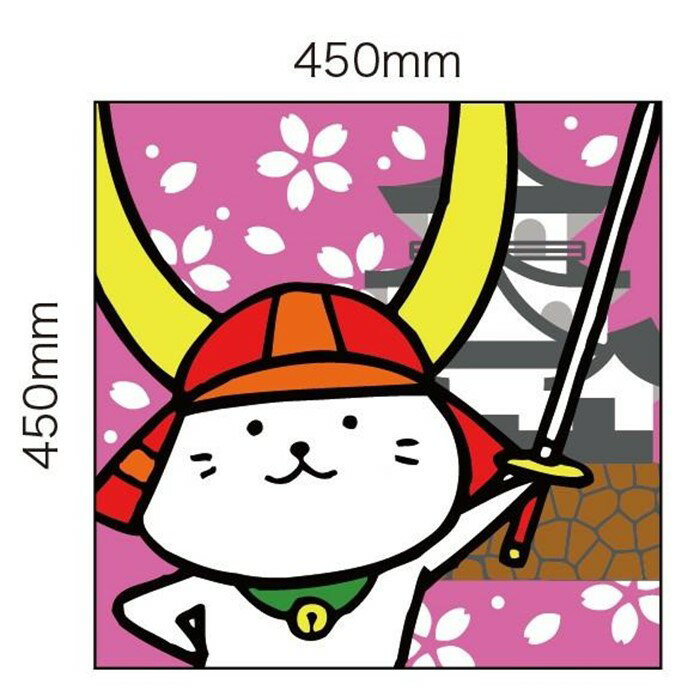 【ふるさと納税】 ひこにゃん スクエアフロアマット 春 桜の模様 1枚 ひこにゃん インテリア キッチンマット マット かわいい ご当地キャラクター 滋賀 彦根