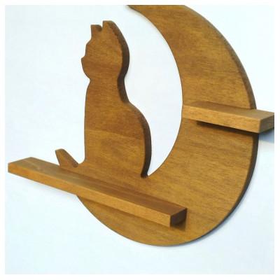 ふるさと納税 加茂市 ウォールシェルフ_月と猫 |  | 03