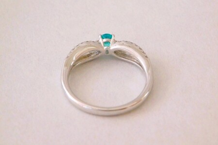【ふるなび限定】【一点もの】Pt900　ブラジル産パライバトルマリン（0.25ct）ダイヤモンドリング　K55　K06118-H　FN-Limited-SP