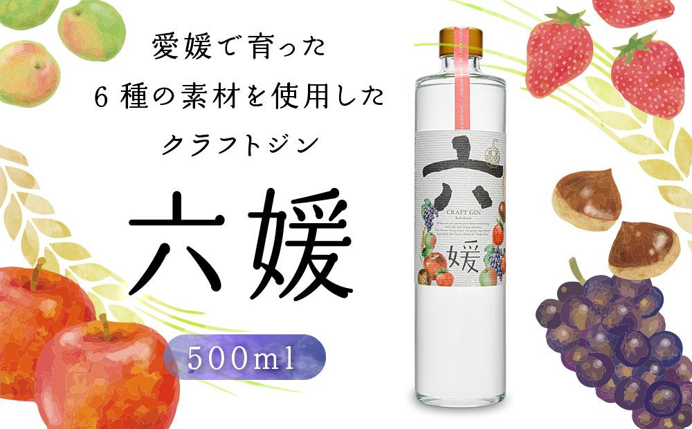 
道後ジン 六媛 500ml お中元 おすすめ 人気 ギフト 道後 フルーツ 酒 プレゼント
