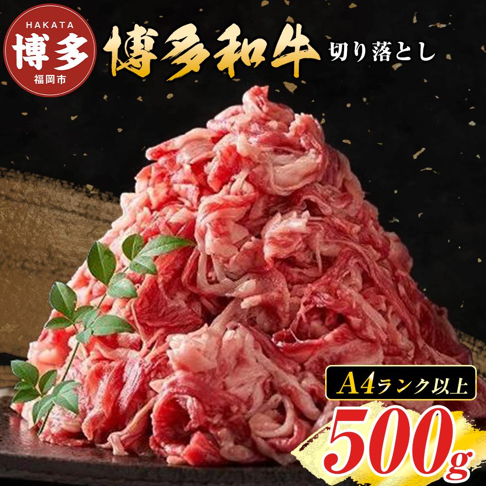 博多和牛 A4ランク以上 切り落とし 500g | ふるさと納税 肉 バラ肉 詰め合わせ ふるさと納税 牛肉 お肉 九州産 黒毛和牛 和牛 赤身 高級 人気 化粧箱付き ギフト プレゼント 冷凍 福岡県 福岡市