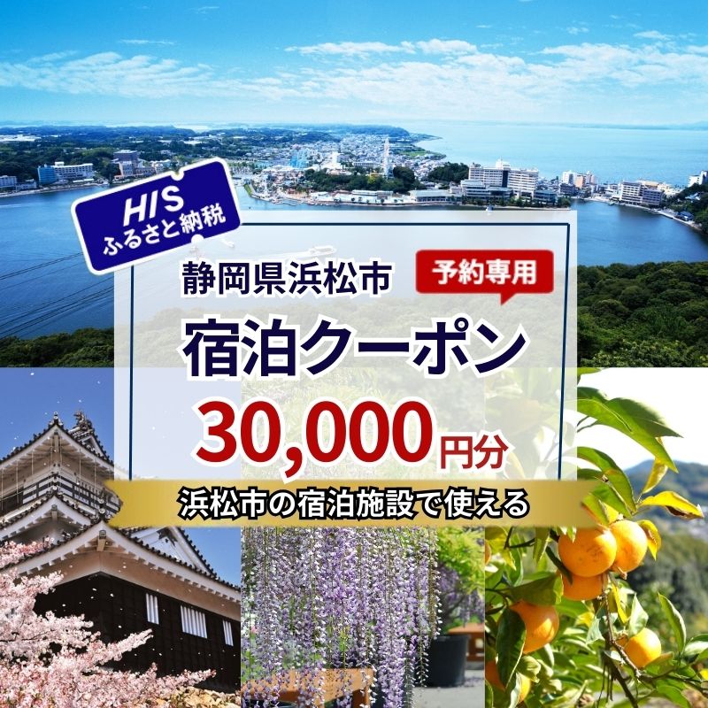 【ふるさと納税】旅行券 HIS 30,000円分 宿泊予約専用クーポン 宿泊券 静岡県 浜松市 返礼品