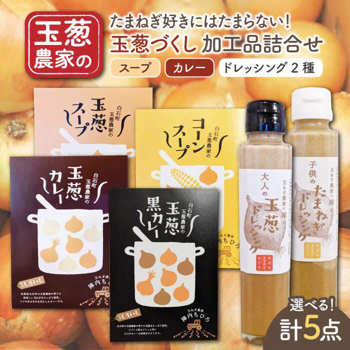 【ふるさと納税】カレー ・ スープ が選べる！ 玉葱づくし 加工品 詰合せ【ギフトにもおすすめ！】 【玉葱農家 陣内ちひろ】 玉葱 玉ねぎ タマネギ たまねぎ 惣菜 手づくり セット 詰め合わせ 佐賀県 白石町 [IAO010]