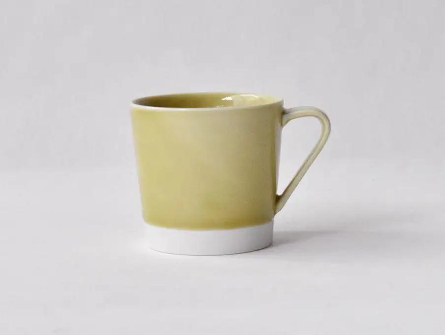 【AB562】【波佐見焼】es mug　黄磁釉 【西海陶器】1　19576