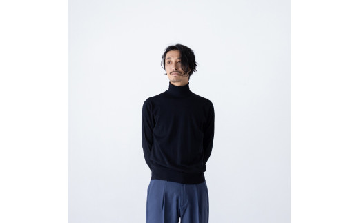 ＜ユニセックス＞FF30タートルネックプルオーバー ノアフ ブラック サイズ3  ニット ファッション おしゃれ 日本製 秋 冬 プレゼント ギフト 第一ニットマーケティング BM0515