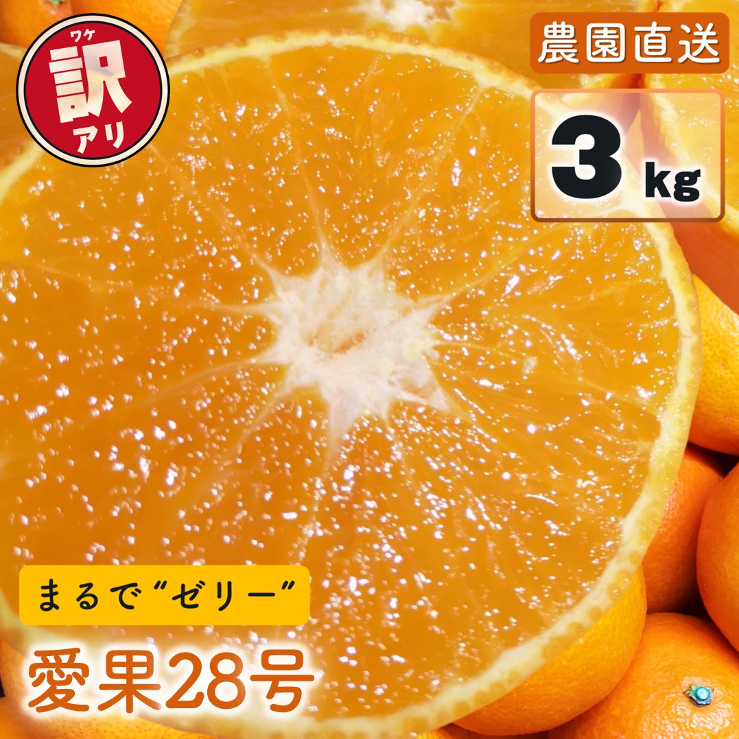 【ふるさと納税】 【先行予約】 訳あり 家庭用 愛果28号 3kg (約8～18個) 光センサー選別 【11月下旬～12月下旬発送】 紅まどんな と同品種 ワケアリ 不揃い 柑橘 果物 フルーツ あいか みかん 松山市 愛媛県